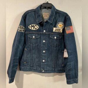 NWT Polo Ralph Lauren Men’s Riders Association Patch Denim Trucker Jacket